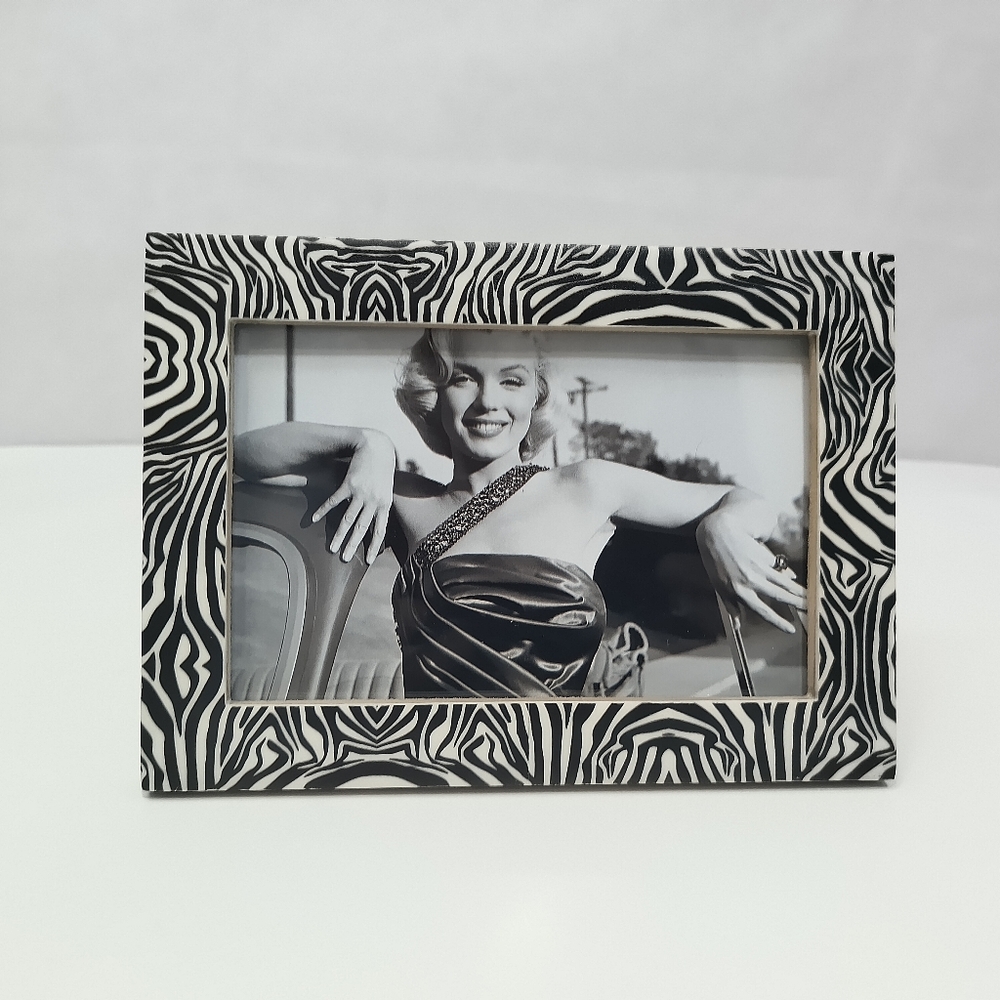Zebra Print Photo Frame Featuring Marilyn Monroe 4×6